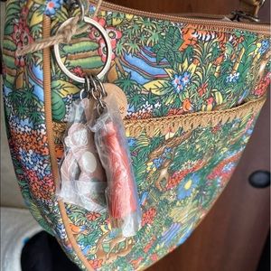 Jungle theme crossbody. With monkey key chain